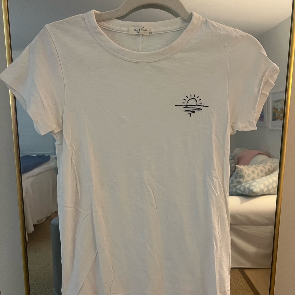 Rag and Bone white Tee size S